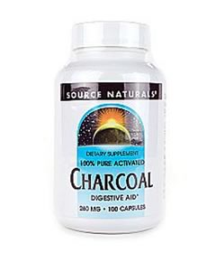 Charcoal 260 mg, Source Naturals (100 Capsules)